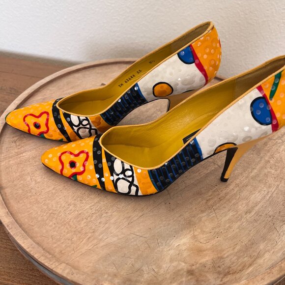 80's Stuart Weitzman Artsy Pumps - Heels - Size 8.5 - Picture 3 of 13